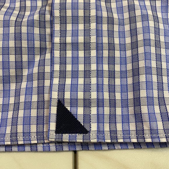 UNTUCKit Mens Long Sleeve Button Down Blue Check Wrinkle Free Cotton XXL 2XL - Picture 5 of 6